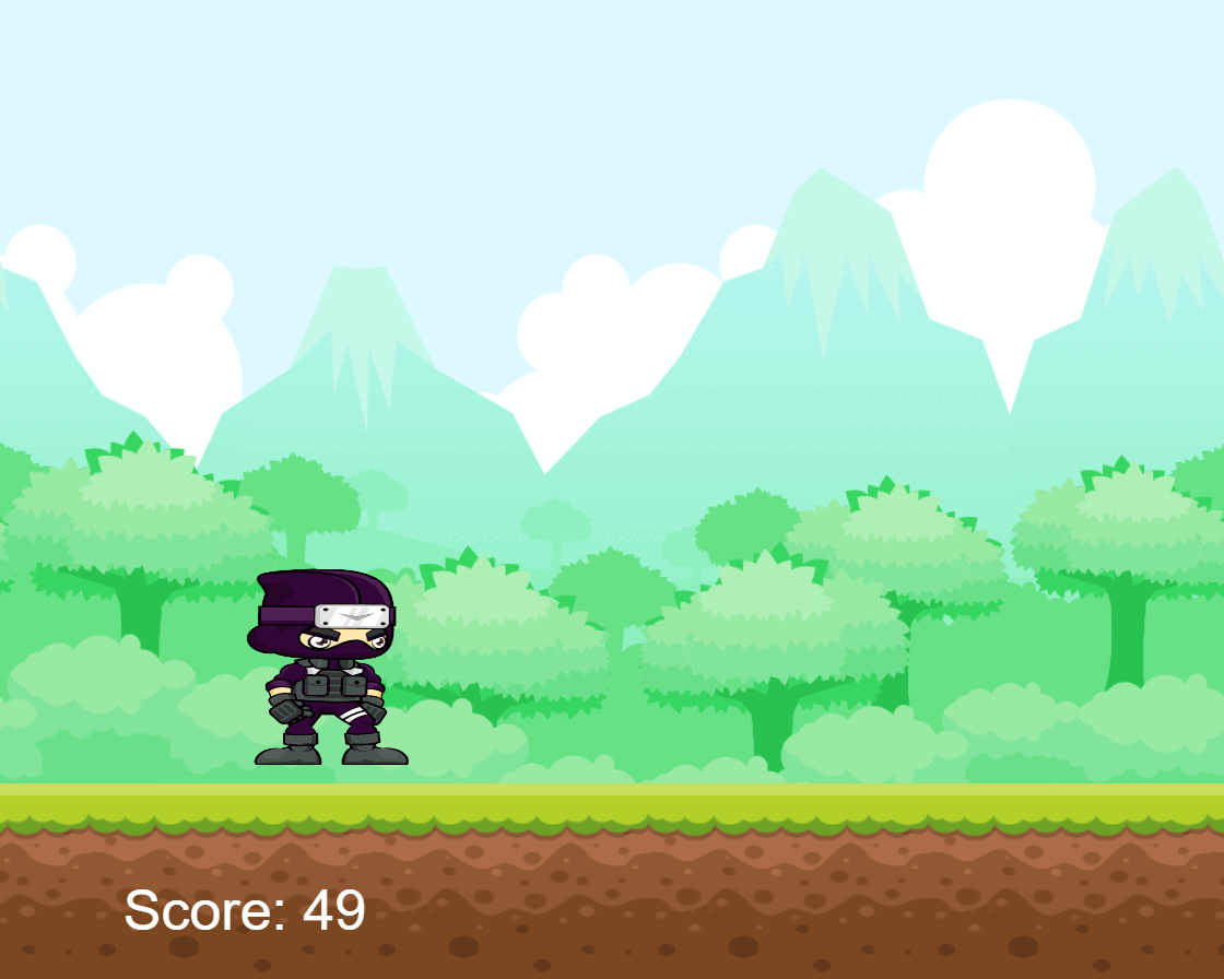 Animation of the ninja running